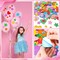 Colorful Glitter Foam Sticker, 300Pcs Stars Heart Shapes Glitter Self Adhesive Foam Stickers for Kids Party Favors Toddler DIY Crafts Supplies Home Decorations